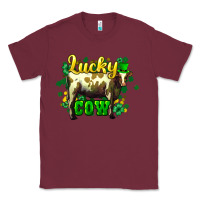 Burgundy St. Patrick's Day Cow Classic Tee - HowdyJamesFarm