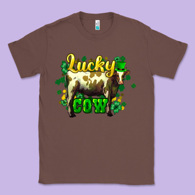 St. Patrick's Day Cow Classic Tee Designed By Howdyjamesfarm