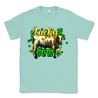 Seafoam St. Patrick's Day Cow Classic Tee - HowdyJamesFarm