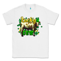 White St. Patrick's Day Cow Classic Tee - HowdyJamesFarm