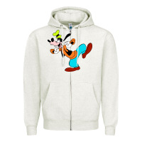 Oatmeal Heather goofy Zipper Hoodie - linhVisuals