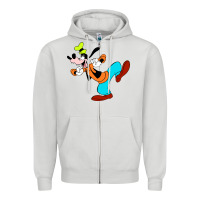 Dove Grey goofy Zipper Hoodie - linhVisuals