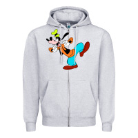 Heather Grey goofy Zipper Hoodie - linhVisuals