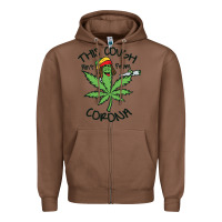 Chestnut Funny Weed Leaf Zipper Hoodie - linhVisuals