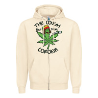 Sandshell Funny Weed Leaf Zipper Hoodie - linhVisuals