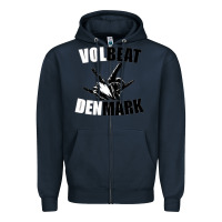 Navy volbeat denmark Zipper Hoodie - linhVisuals