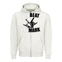 Oatmeal Heather volbeat denmark Zipper Hoodie - linhVisuals
