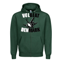 Sports Green volbeat denmark Zipper Hoodie - linhVisuals