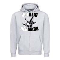 Heather Grey volbeat denmark Zipper Hoodie - linhVisuals