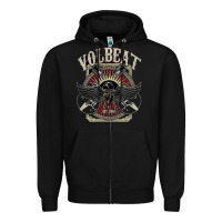 Black volbeat est.2001 Zipper Hoodie - linhVisuals