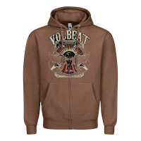 Chestnut volbeat est.2001 Zipper Hoodie - linhVisuals
