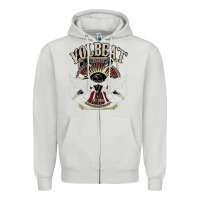 Dove Grey volbeat est.2001 Zipper Hoodie - linhVisuals