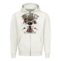 Oatmeal Heather volbeat est.2001 Zipper Hoodie - linhVisuals