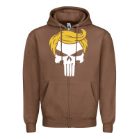 Chestnut trump skull Zipper Hoodie - linhVisuals