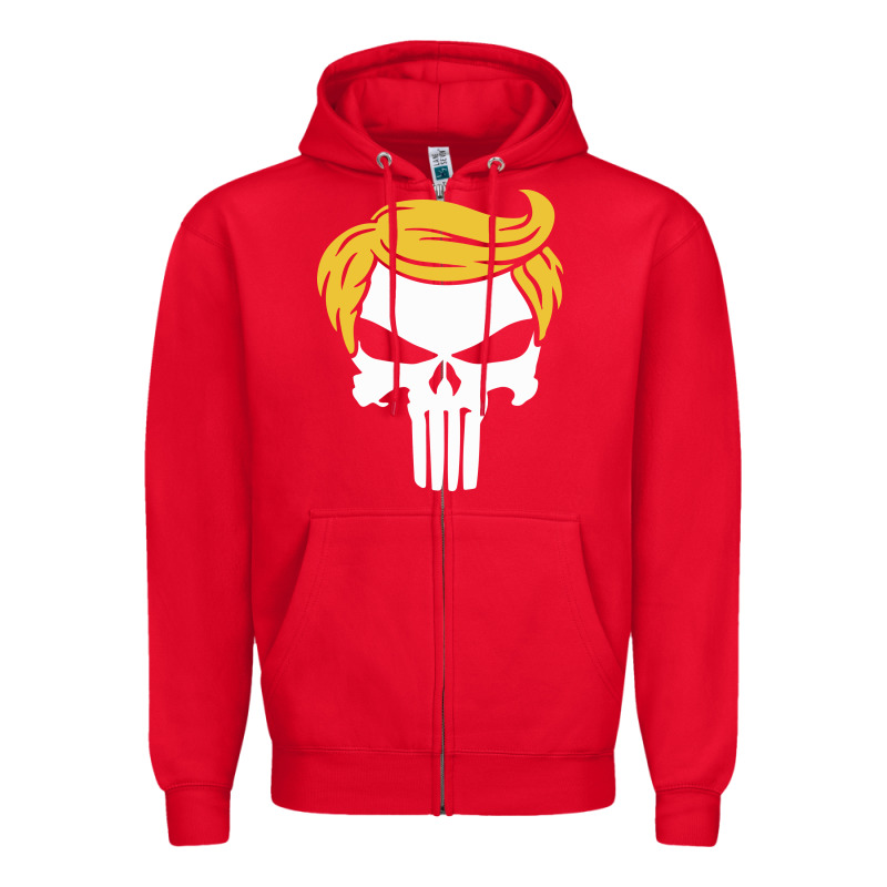 Trump Skull Zipper Hoodie by linhVisuals | Teevron