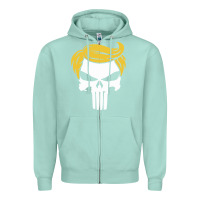 Seafoam trump skull Zipper Hoodie - linhVisuals