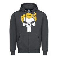 Smoke trump skull Zipper Hoodie - linhVisuals