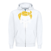 White trump skull Zipper Hoodie - linhVisuals