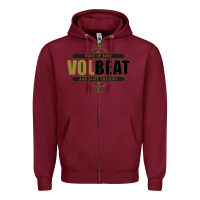 Burgundy volbeat wake up baby Zipper Hoodie - linhVisuals