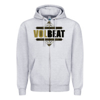 Heather Grey volbeat wake up baby Zipper Hoodie - linhVisuals