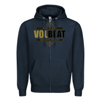 Navy volbeat wake up baby Zipper Hoodie - linhVisuals