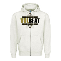 Oatmeal Heather volbeat wake up baby Zipper Hoodie - linhVisuals