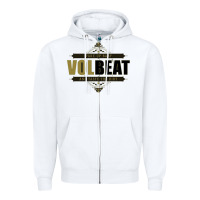 White volbeat wake up baby Zipper Hoodie - linhVisuals