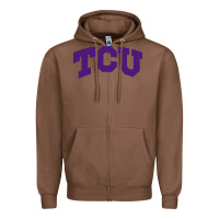 Chestnut Texas Christian University Zipper Hoodie - linhVisuals