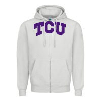 Dove Grey Texas Christian University Zipper Hoodie - linhVisuals