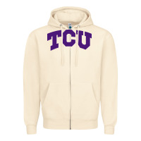 Sandshell Texas Christian University Zipper Hoodie - linhVisuals
