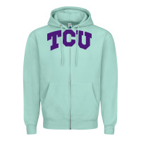 Seafoam Texas Christian University Zipper Hoodie - linhVisuals