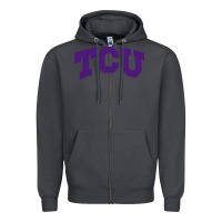 Smoke Texas Christian University Zipper Hoodie - linhVisuals