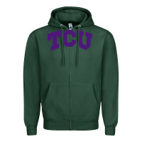 Sports Green Texas Christian University Zipper Hoodie - linhVisuals