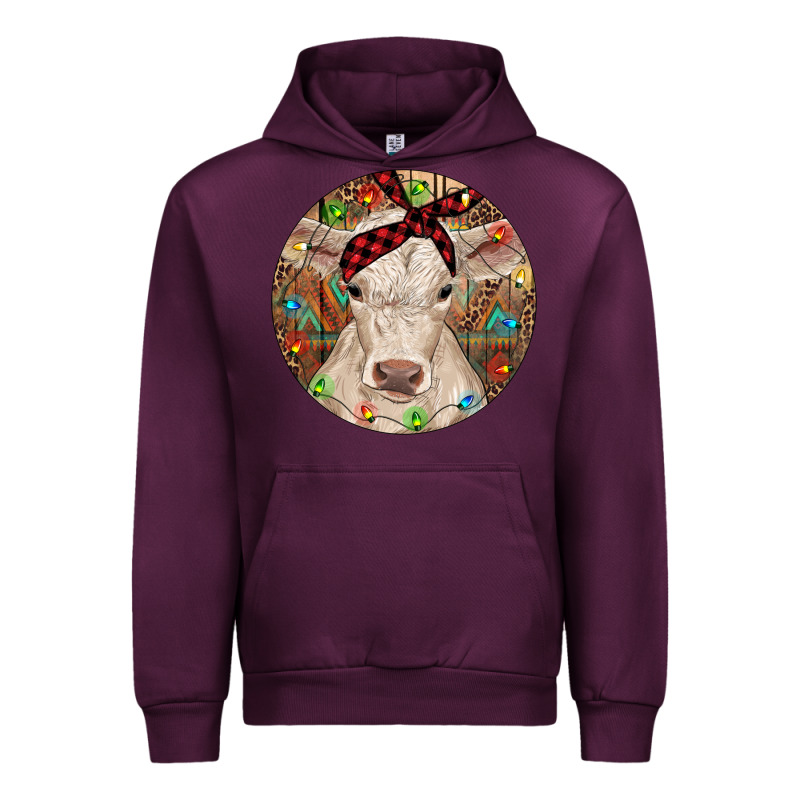 Christmas Charolais Calf Baby Cow Urban Hoodie by RanaPortraitStore | Teevron