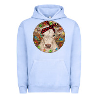 Pigment Grape Ice Christmas Charolais Calf Baby Cow Urban Hoodie - RanaPortraitStore