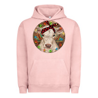 Pigment Salmon Christmas Charolais Calf Baby Cow Urban Hoodie - RanaPortraitStore