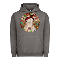 Pigment Tornado Christmas Charolais Calf Baby Cow Urban Hoodie - RanaPortraitStore