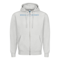 Dove Grey Seton Hall University Zipper Hoodie - linhVisuals