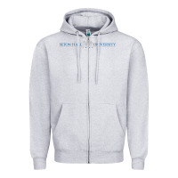 Heather Grey Seton Hall University Zipper Hoodie - linhVisuals