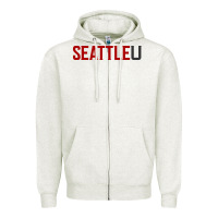 Oatmeal Heather Seattle University Zipper Hoodie - linhVisuals