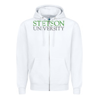 White Stetson University Zipper Hoodie - linhVisuals