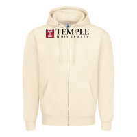 Sandshell Temple University Zipper Hoodie - linhVisuals