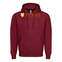 Burgundy The University of Texas Austin Zipper Hoodie - linhVisuals