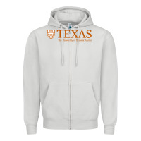 Dove Grey The University of Texas Austin Zipper Hoodie - linhVisuals