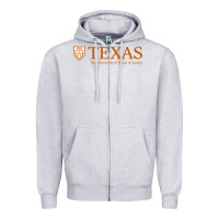 Heather Grey The University of Texas Austin Zipper Hoodie - linhVisuals
