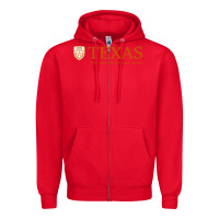 Red The University of Texas Austin Zipper Hoodie - linhVisuals