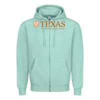 Seafoam The University of Texas Austin Zipper Hoodie - linhVisuals