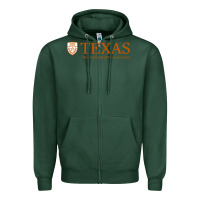 Sports Green The University of Texas Austin Zipper Hoodie - linhVisuals
