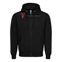 Black Texas Tech University Zipper Hoodie - linhVisuals
