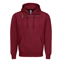 Burgundy Texas Tech University Zipper Hoodie - linhVisuals